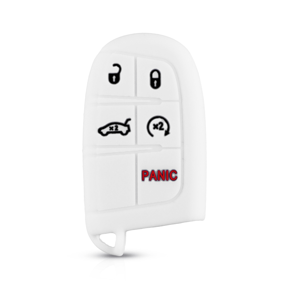 Cover in silicone telecomando/chiave per Jeep Grand Cherokee Dodge JCUV Dart Journey Chrysler 300C Fiat - 298fc531fadf6fe5109fa074aaf770a7