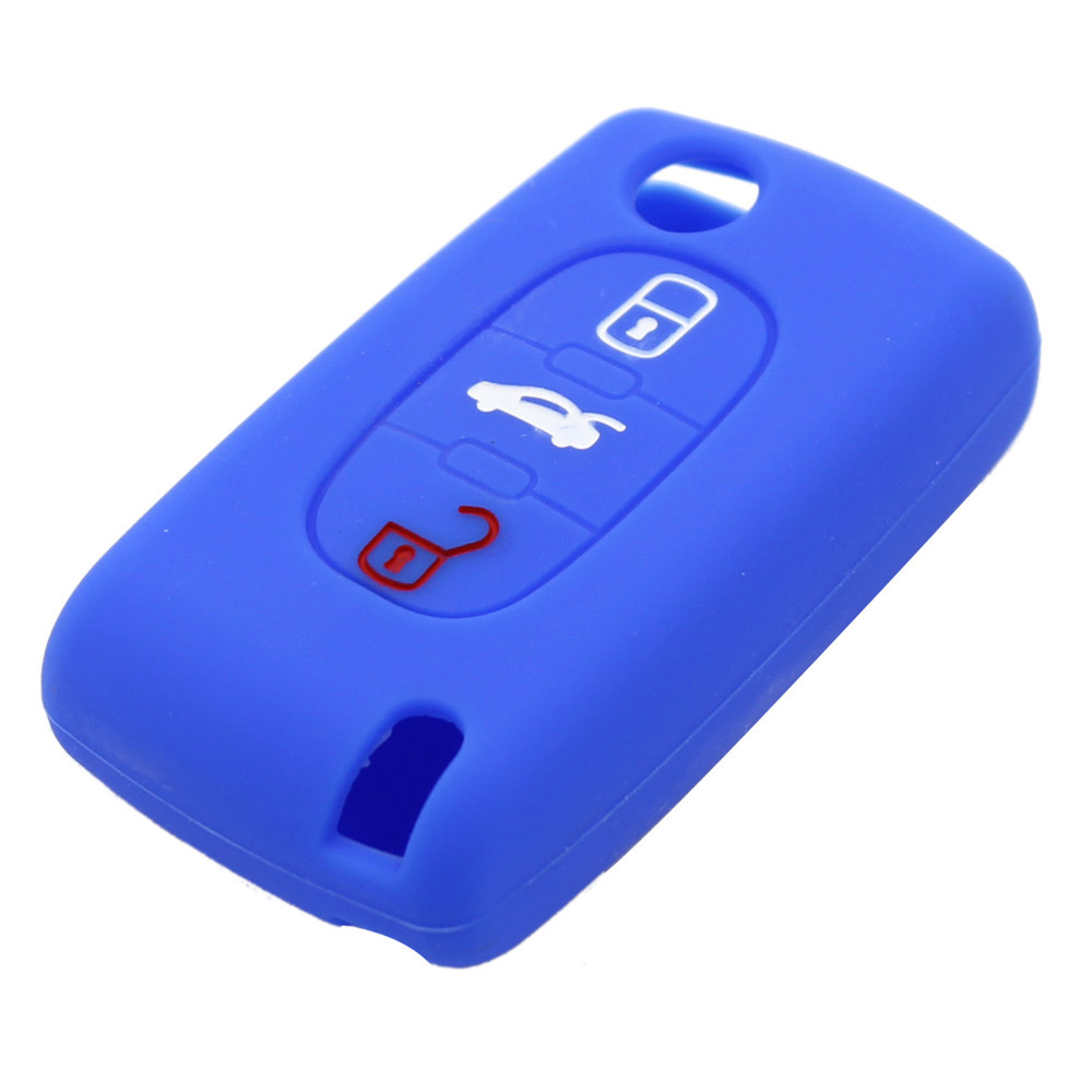 Cover in silicone telecomando/chiave per Peugeot 107 207 307 407 308 607 Citroen C1 C2 C3 C4 C5 C6 C8 - 36a1d2926f4d581a2fcd52782f56fc0e