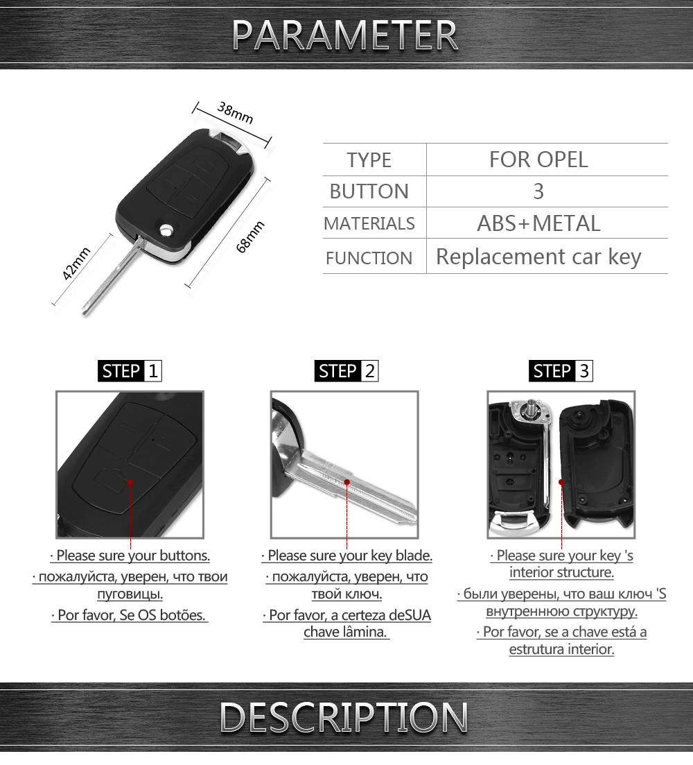 Case Chiave per Opel Corsa Astra Kadett Monza Montana HU46 Blade - 3a51f6b74b4dea9a014cd53a8766bec3