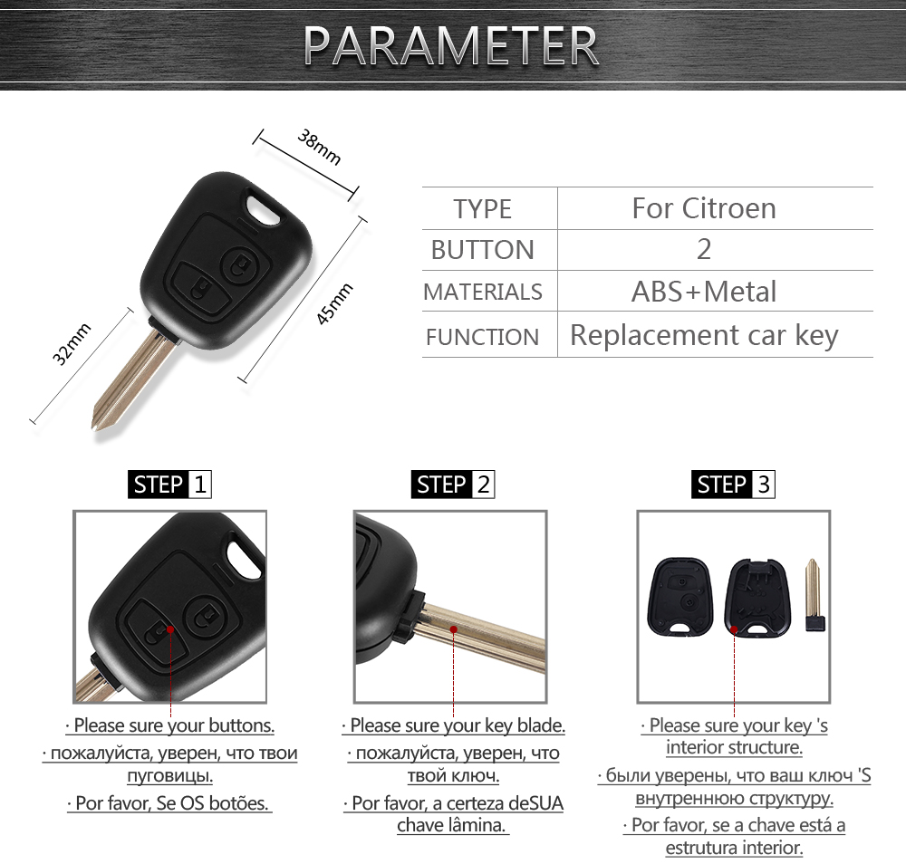 Case Chiave per Citroen C1 C2 C3 Saxo /Xsara /Picasso /Berlingo Uncut Blade Car Key Shell 8 Case Chiave per Citroen C1 C2 C3 Saxo /Xsara /Picasso /Berlingo Uncut Blade Car Key Shell - 43eadcfd7b65aaa71fcd9b9fc2f136bc 1