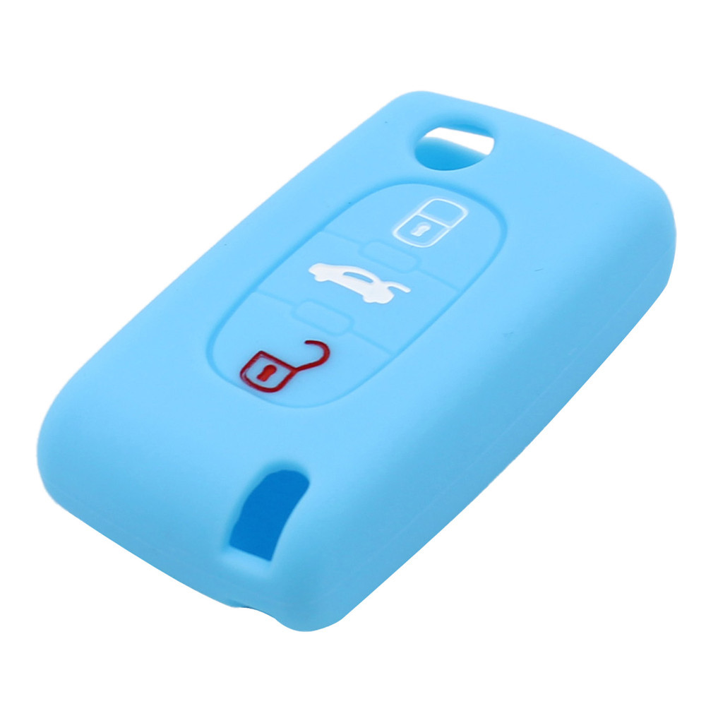 Cover in silicone telecomando/chiave per Peugeot 107 207 307 407 308 607 Citroen C1 C2 C3 C4 C5 C6 C8 - 5fb31c263dae66191aa6a8cc3c119b31
