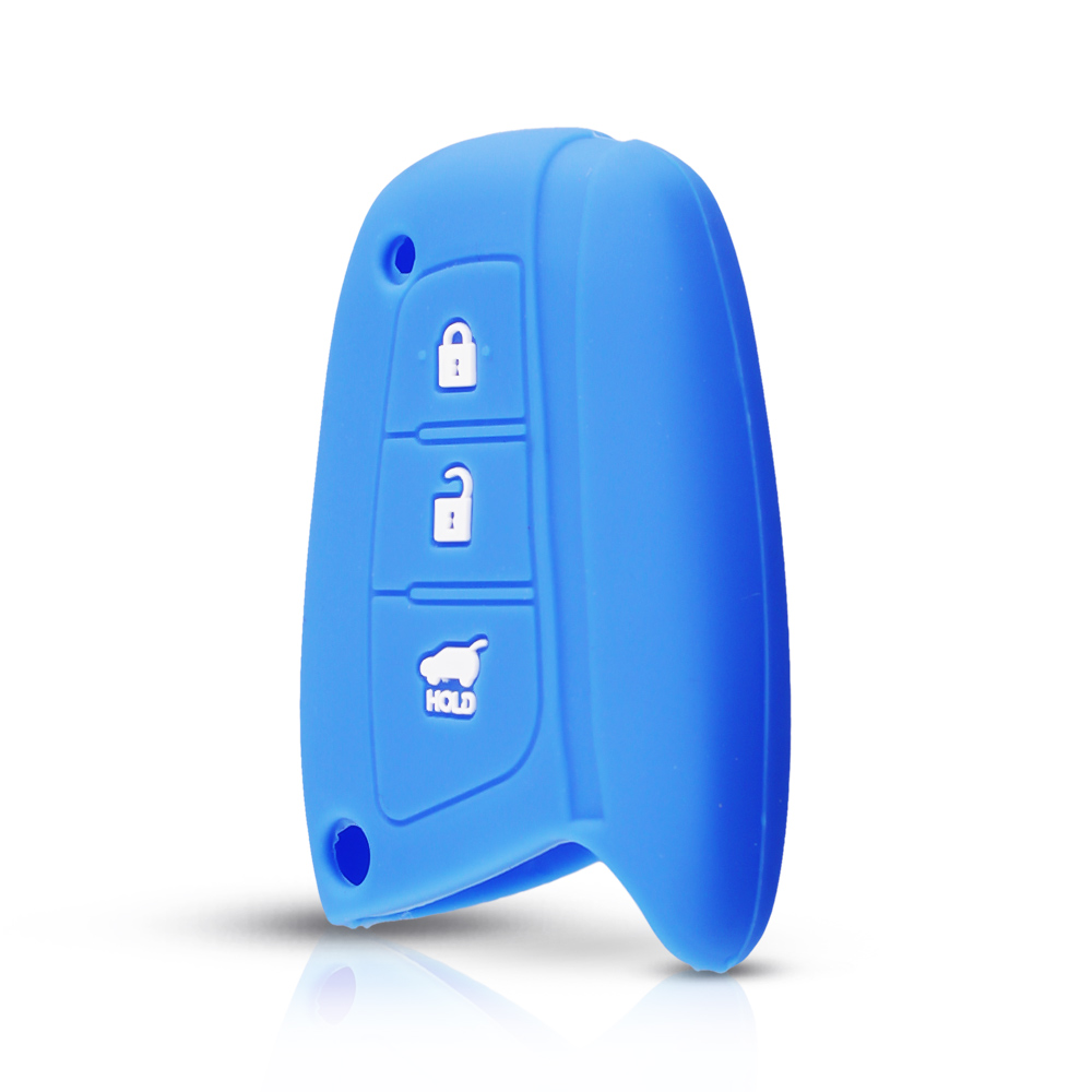 Cover in silicone telecomando/chiave per Hyundai Solaris ix35 ix45 Accent Elantra Santa Fe - 8c67299402992ba617edc1e1ae56fd88