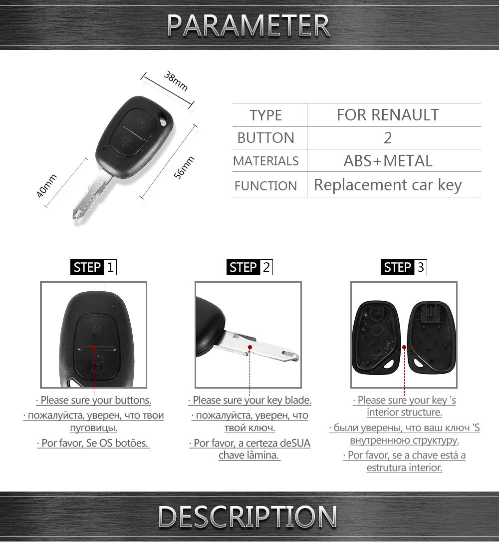 Case chiave per Vivaro Movano Renault Traffic KANGOO For NISSAN - b7ab729b110977102fa4dd349e35894b