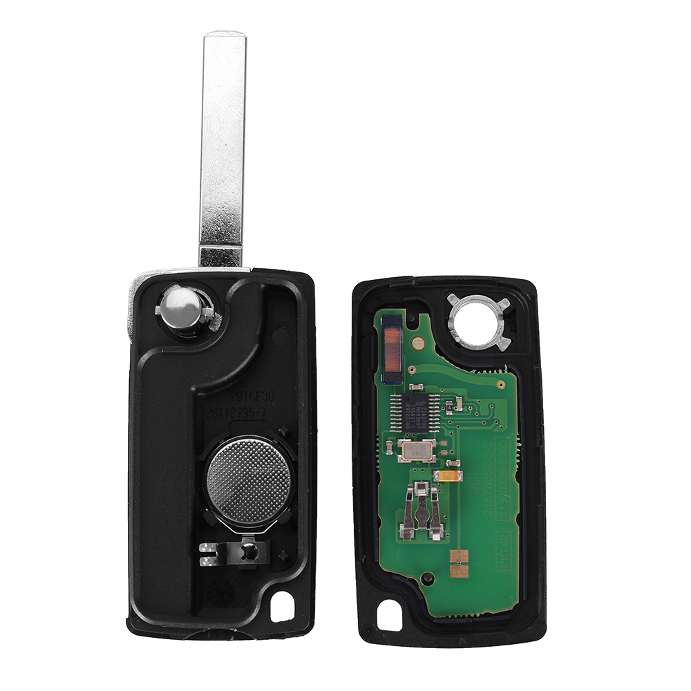 Chiave telecomando per Peugeot 207 307 308 407 807 2 Tasti e Key Fob ID46 Chip 433MHz VA2 Blade CE0536 - b9cbc77f00972e550a00837688f22de3