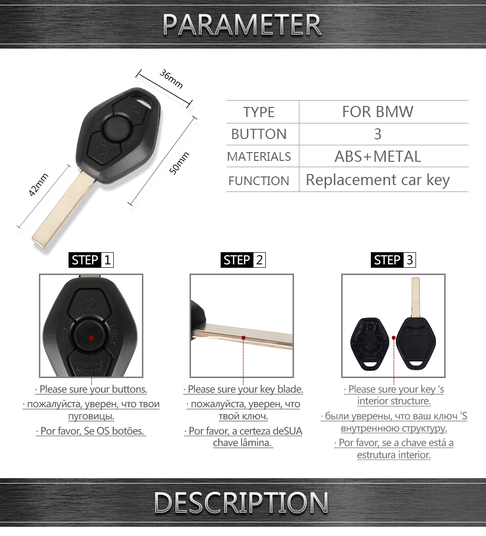 Case chiave per BMW 3 5 7 Series 325 325i 325ci 330 330i 325 325i 525 525i X5 X3 Z3 Z4 6 Case chiave per BMW 3 5 7 Series 325 325i 325ci 330 330i 325 325i 525 525i X5 X3 Z3 Z4 - ce58844fbbff25ce7c0e5e87eb0c44ab 1