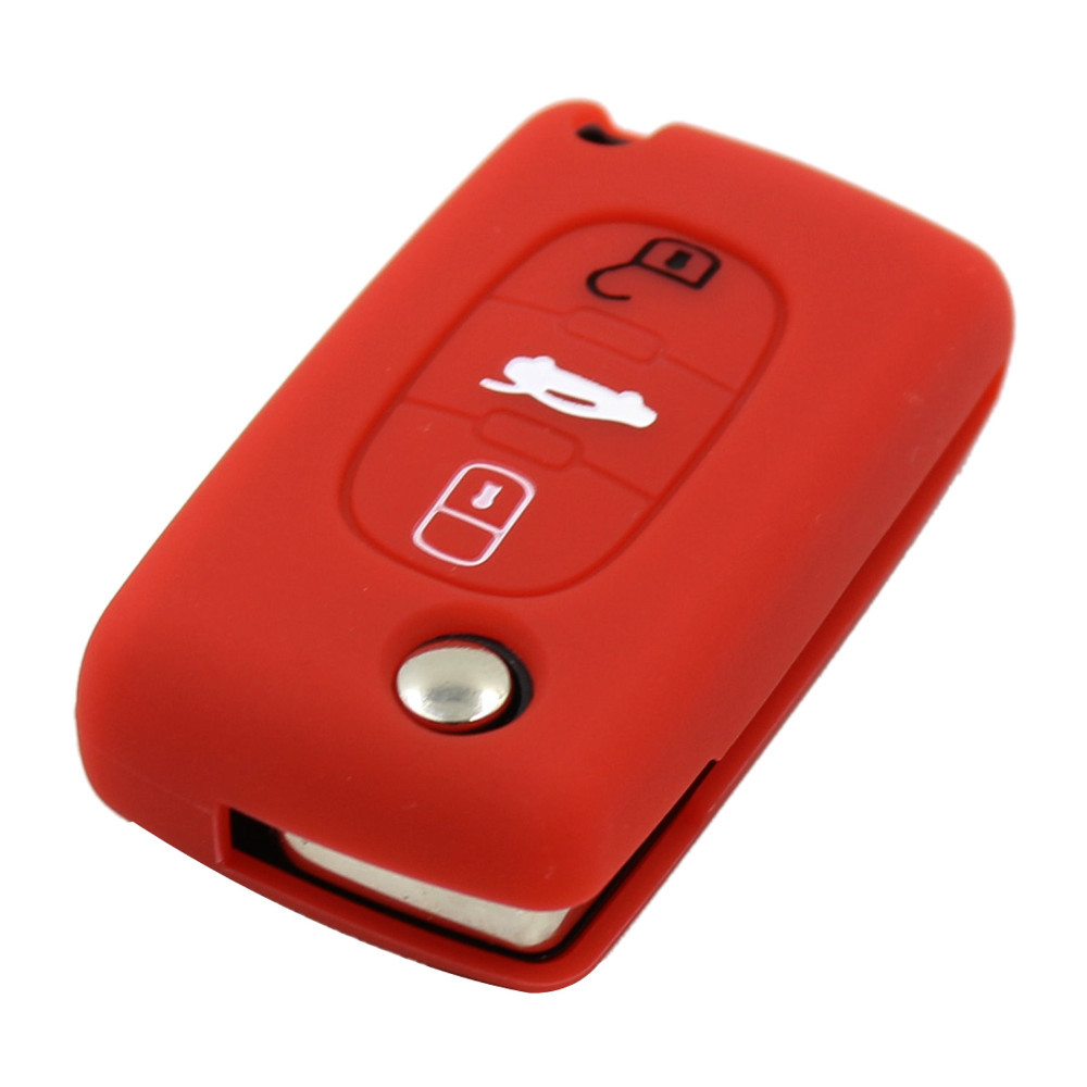 Cover in silicone telecomando/chiave per Peugeot 107 207 307 407 308 607 Citroen C1 C2 C3 C4 C5 C6 C8 - d3f48d58b90ddd7524e1222be7596d30