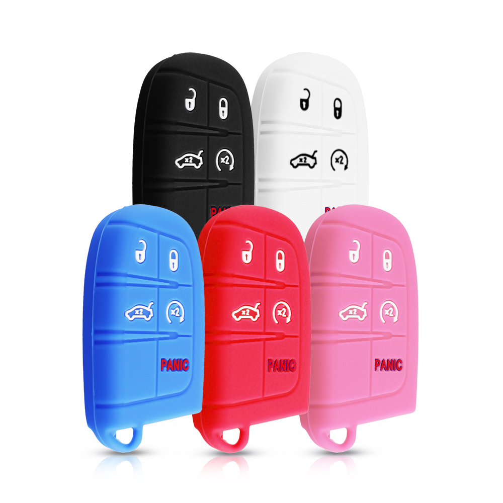Cover in silicone telecomando/chiave per Jeep Grand Cherokee Dodge JCUV Dart Journey Chrysler 300C Fiat - e3822e26e4171568b1791ec8dbf945f7