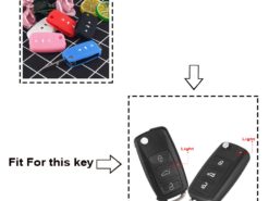 Cover in silicone telecomando chiave per VW Golf Bora Jetta POLO GOLF Passat Skoda Octavia A5 Fabia SEAT Ibiza Leon 1