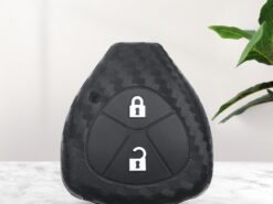 Cover in silicone chiave telecomando per Toyota Corolla Yaris Prado Tarago Camry RAV4 REIZ Crown Avalon - KEYYOU 2 3 4 Buttons Carbon Fiber Silicone Car Key Case Cover For Toyota Corolla Yaris 2