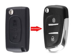 Chiave telecomando per Peugeot 307 408 308 4007 3008 - Citroen C2 C3 C4 C5 C6 Picasso CE0536 - KEYYOU 2 3 Button Modified Remote Car Key Shell Case For Peugeot 307 408 308 4007 3