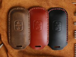 Cover chiave telecomando per Mazda 2 3 6 Axela Atenza CX-5 CX5 CX-7 CX-9 2014 2015 2016 2017 8 Cover chiave telecomando per Mazda 2 3 6 Axela Atenza CX-5 CX5 CX-7 CX-9 2014 2015 2016 2017 - KEYYOU 2 3 Buttons Leather Smart Car Remote Key Case Cover For Mazda 2 3 6 5