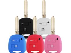 Cover in silicone chiave telecomando per TOYOTA CAMRY RAV4 PRADO COROLLA AVENSIS LAND CRUISER YARIS - KEYYOU 2 Buttons Silicone Car Remote Key Fob Shell Cover Case For TOYOTA CAMRY RAV4 PRADO 5