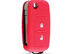 Cover in silicone chiave telecomando per VW Volkswagen Amarok Polo Golf 5 6 7 MK4 Bora Jetta Altea Alhambra - KEYYOU 2 Buttons Silicone Flip Rubber Car Key Cover Case For VW Volkswagen Amarok Polo Golf 4