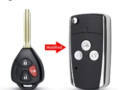 Chiave telecomando per TOYOTA Matrix RAV4 3 Bottoni - KEYYOU 3 BUTTON REPLACEMENT REMOTE KEY SHELL UNCUT KEY BLANK FOR TOYOTA Matrix RAV4 1