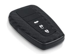 Cover in silicone chiave telecomando per Toyota Camry Corolla C-HR 2017 2018 Prado Prius - KEYYOU 3 Button Carbon Silicone Car Key Case For Toyota Camry Corolla C HR 2017 2018 3