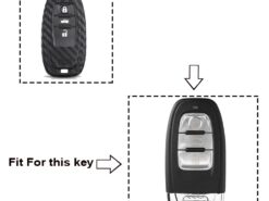 Cover in silicone chiave telecomando per Audi A6L A4L Q5 A3 A4 B6 B7 B8 A5 A6 S5 S7 A1 A7 A8 Quattro Q3 Q7 - KEYYOU 3 Button Silicone Car Key Case For Audi A6L A4L Q5 A3 A4 B6 B7 2