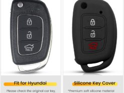 Cover in silicone chiave telecomando per Hyundai Creta Tucson Elantra Santa Fe i10 i20 i30 iX25 iX35 - KEYYOU 3 Button Silicone Key Cover Case For Hyundai Creta Tucson Elantra Santa Fe i10 i20 2