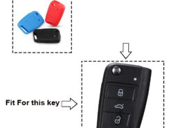 Cover in silicone chiave telecomando per VW Polo 2016 Golf 7 MK7 For Skoda Octavia Combi A7 - SEAT Leon Ibiza CUPTRA - KEYYOU 3 Button Silicone Key Fob Cover Case For VW Polo 2016 Golf 7 MK7 For 2