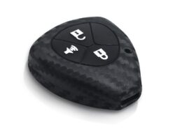 Cover in silicone chiave telecomando per Toyota Camry Rav4 Highlander Corolla Aqua Land Cruis - KEYYOU 3 Buttons Carbon Silicone Car Key Case For Toyota Toyota Camry Rav4 Highlander Corolla Aqua 3