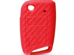 Cover in silicone chiave telecomando per VW key Polo 2016 Golf 7 MK7 For Skoda A7 Carbon - KEYYOU 3 Buttons For VW key Polo 2016 Golf 7 MK7 For Skoda A7 Carbon Fiber 4