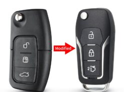 Chiavi telecomando per Ford Mondeo Focus Fiesta C Max S Max Galaxy - KEYYOU 3 Buttons Modified Filp Car Remote Key Shell For Ford Mondeo Focus Fiesta C Max 1