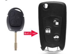 Chiavi telecomando per Ford Focus Mondeo 3 Bottoni 3 Chiavi telecomando per Ford Focus Mondeo 3 Bottoni - KEYYOU 3 Buttons Remote Folding Key Flip Shell Case Uncut Blank For Ford Focus Mondeo Free 1
