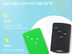 Cover in silicone chiave telecomando per Renault Clio Logan Megane 2 3 Koleos Scenic - KEYYOU 4 Button Car key Silicone Cover Protector Holder for Renault Clio Logan Megane 2 3 2