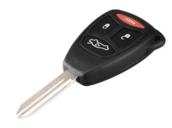 Chiave telecomando per Chrysler 300 /Aspen /Jeep /Dodge 4 Bottoni - KEYYOU 4 Button Remote Key Fob Case Shell With Keychain For Chrysler 300 Aspen Jeep Dodge 2