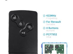 Chiave telecomando per Renault Megane III Laguna III Koleos CLIO Smart Card 2008-2011 3 Chiave telecomando per Renault Megane III Laguna III Koleos CLIO Smart Card 2008-2011 - KEYYOU 433MHz PCF7952 Chip 4 Buttons Car Remote Key Card For Renault Megane III Laguna III 1