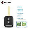 Chiave telecomando per Nissan Elgrand X-TRAIL Qashqai Navara Micra Note NV200 5WK4876 5WK4818 - KEYYOU 433Mhz For Nissan Elgrand X TRAIL Qashqai Navara Micra Note NV200 2 Buttons ID46 Chip