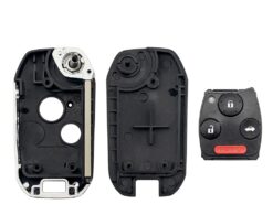 Chiave telecomando per Honda Odyssey Rigeline Accord CRV Civic - KEYYOU Blade 3 1 2 1 2 3 4 Buttons Modified Folding Flip Remote Key Shell 4