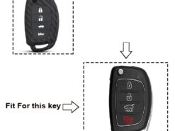 Cover in silicone chiave telecomando per Hyundai i20 i30 i40 i25 ix35 Creta Tucson Santa fe Elantra Sonata 4 Cover in silicone chiave telecomando per Hyundai i20 i30 i40 i25 ix35 Creta Tucson Santa fe Elantra Sonata - KEYYOU Carbon Fiber Car Case Remote Key Shell Fob Cover For Hyundai i20 i30 i40 i25 2