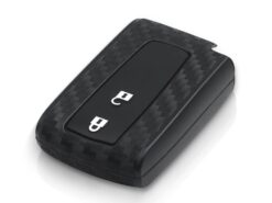 Cover in silicone chiave telecomando per Toyota Prius Crown Avensis Verso - KEYYOU Carbon Fiber Case For Toyota Prius Crown Avensis Verso Remote Car Silicone Key Case Cover 2