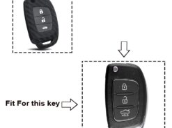 Cover in silicone chiave telecomando per Hyundai Sonata Fe Avante Porter Grandeur Sonata Santafe i30 Solaris ix35 - KEYYOU Carbon Fiber Silicone Key Case Flip Cover For Hyundai Sonata Fe Avante Porter Grandeur Sonata 2