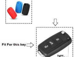 Cover in silicone chiave telecomando per Volkswagen POLO Bora Beetle Tiguan Passat B5 B6 Golf 6 MK5 MK6 Eos TSI - KEYYOU Carbon Fiber Silicone Protect For Volkswagen POLO Bora Beetle Tiguan Passat B5 B6 Golf 6 2