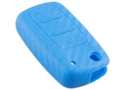 Cover in silicone chiave telecomando per Volkswagen POLO Bora Beetle Tiguan Passat B5 B6 Golf 6 MK5 MK6 Eos TSI - KEYYOU Carbon Fiber Silicone Protect For Volkswagen POLO Bora Beetle Tiguan Passat B5 B6 Golf 6 3