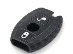 Cover in silicone chiave telecomando per Mercedes benz CLS CLA GL R SLK AMG A B C S - KEYYOU Carbon Silicone Car Remote Key Fob Case 2 3 Buttons Cover For Mercedes benz CLS 2