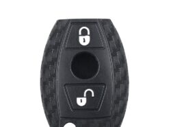 Cover in silicone chiave telecomando per Mercedes benz CLS CLA GL R SLK AMG A B C S - KEYYOU Carbon Silicone Car Remote Key Fob Case 2 3 Buttons Cover For Mercedes benz CLS 3