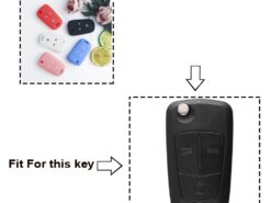 Cover in silicone chiave telecomando per Opel Vauxhall Astra Vectra Corsa Signum - KEYYOU Fold 3 Buttons Remote Silicone Car Key Cover Case Fob For Opel Vauxhall Astra Vectra 2