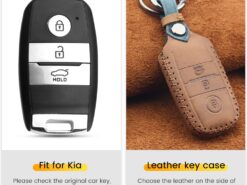 Cover chiave telecomando per KIA K4 KX3 Sportage Sorento Rio Soul Picanto Carens After 2016 Year Leather 3 Bottoni 4 Cover chiave telecomando per KIA K4 KX3 Sportage Sorento Rio Soul Picanto Carens After 2016 Year Leather 3 Bottoni - KEYYOU For KIA K4 KX3 Sportage Sorento Rio Soul Picanto Carens After 2016 Year Leather Car 2