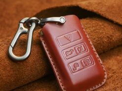 Cover chiave telecomando per Land Rover Range Rover Evoque Discovery Sport - Jaguar E-Pace Leather r 2018 2019 2020 5 Bottoni - KEYYOU For Land Rover Range Rover Evoque Discovery Sport For Jaguar E Pace Leather Car Key 5