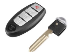 Chiave telecomando per NISSAN Altima Maxima Versa 4 Bottoni 4 Chiave telecomando per NISSAN Altima Maxima Versa 4 Bottoni - KEYYOU For NISSAN Altima Maxima Versa 4 Buttons Remote Key Fob Case Shell Uncut Blade Smart 2