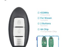 Chiave telecomando per NISSAN Micra Juke Note Leaf Cube Tiida 433.92MHz Car Keyless Go ID46/7952 Chip 3 Chiave telecomando per NISSAN Micra Juke Note Leaf Cube Tiida 433.92MHz Car Keyless Go ID46/7952 Chip - KEYYOU For NISSAN Micra Juke Note Leaf Cube Tiida Smart Remote Key 433 92MHz Car Keyless 1