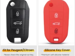 Cover in silicone chiave telecomando per Peugeot 3008 208 308 RCZ 508 408 2008 407 307 4008 - KEYYOU For Peugeot 3008 208 308 RCZ 508 408 2008 407 307 4008 Remote 3 Buttons 2