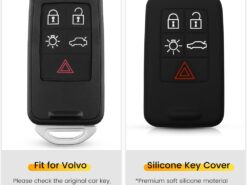 Cover in silicone chiave telecomando per Volvo XC60 S60 S60L V40 V60 S80 XC70 - KEYYOU For Volvo XC60 S60 S60L V40 V60 S80 XC70 Silicone Case Cover Fob Remote Key 2