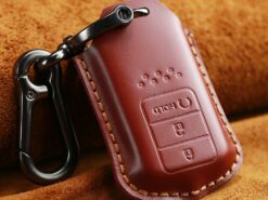 Cover chiave telecomando per Honda XRV Vezel HRV CRV CR-V Accord Civiv Spirior Fit JAZZ Jade Pilot City - KEYYOU Genuine Leather Car Remote Key Case Cover For Honda XRV Vezel HRV CRV CR V 5