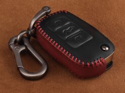 Cover chiave telecomando per VW Volkswagen Jetta MK6 Tiguan Golf 4 5 6 Polo Bora Passat B5 B6 - KEYYOU Genuine Leather Key Cover Case For VW Volkswagen Jetta MK6 Tiguan Golf 4 5 6 3