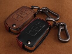Cover chiave telecomando per VW Volkswagen Jetta MK6 Tiguan Golf 4 5 6 Polo Bora Passat B5 B6 - KEYYOU Genuine Leather Key Cover Case For VW Volkswagen Jetta MK6 Tiguan Golf 4 5 6 4