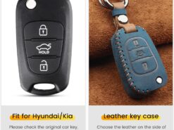 Cover chiave telecomando per Hyundai I10 I20 I30 IX35 For Kia K2 K5 Rio - KEYYOU Genuine Leather Key Cover Case Remote For Hyundai I10 I20 I30 IX35 For Kia K2 2