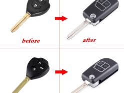 Chiave telecomando per Toyota Camry Corolla Reiz RAV4 Auto Key 2/3 Bottoni 3 Chiave telecomando per Toyota Camry Corolla Reiz RAV4 Auto Key 2/3 Bottoni - KEYYOU Modified 2 3 Buttons Remote Car Key Shell Folding Flip Key Case Cover For Toyota 7